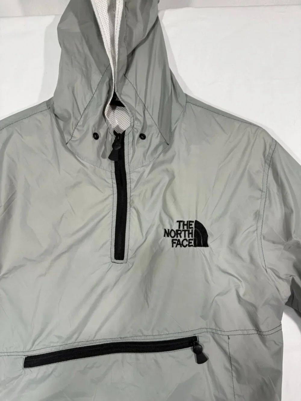 The North Face Men’s Fanorak Half-Zip Anorak Windbreaker Jacket Grey M Y2K..